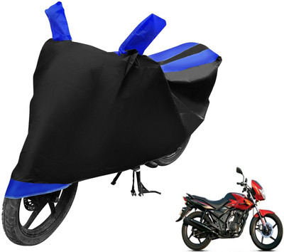 MOCKHE Two Wheeler Cover for TVS(Flame DS 125, Black, Blue)