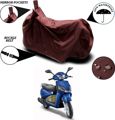 SEBONGO Waterproof Two Wheeler Cover for Mahindra(Gusto, Maroon)