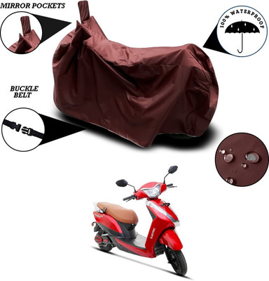 ANTHUB Waterproof Two Wheeler Cover for Ampere(Magnus, Maroon)