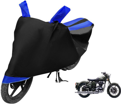 MOCKHE Two Wheeler Cover for Royal Enfield(Battle Green, Black, Blue)