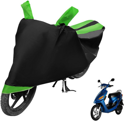 Auto Hub Two Wheeler Cover for Indian(Yo Electron, Black, Green)