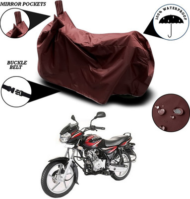 ANTHUB Waterproof Two Wheeler Cover for Bajaj(Discover 125 DTS-i, Maroon)