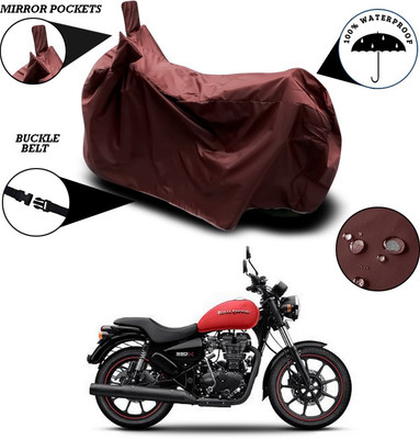 SEBONGO Waterproof Two Wheeler Cover for Royal Enfield(Thunderbird 350, Maroon)