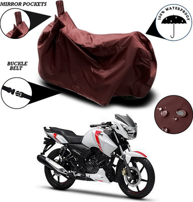 ANTHUB Waterproof Two Wheeler Cover for TVS(Apache RTR 160, Maroon)
