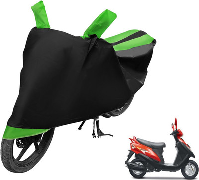 MOCKHE Two Wheeler Cover for Mahindra(Flyte, Black, Green)