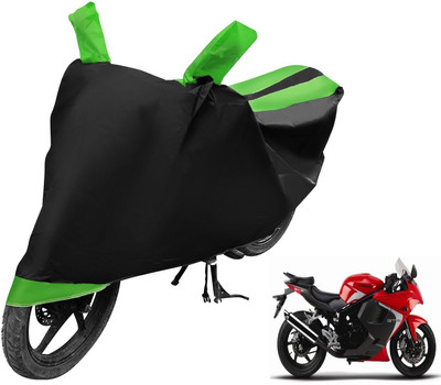 MOCKHE Two Wheeler Cover for Hyosung(GT250R, Black, Green)