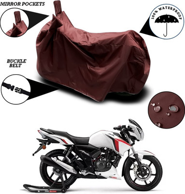 SEBONGO Waterproof Two Wheeler Cover for TVS(Apache RTR 160 4V, Maroon)