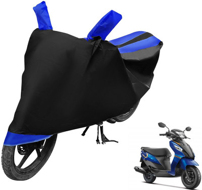 Auto Hub Two Wheeler Cover for Suzuki(Let's, Black, Blue)