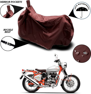 ANTHUB Waterproof Two Wheeler Cover for Royal Enfield(Bullet Trials 350, Maroon)