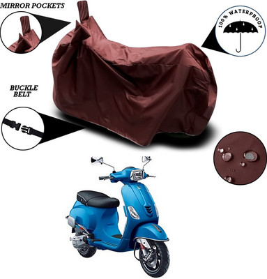 SEBONGO Two Wheeler Cover for Vespa(Vespa, Maroon)