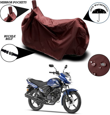 ANTHUB Waterproof Two Wheeler Cover for Yamaha(Saluto, Maroon)