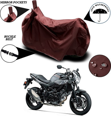 SEBONGO Two Wheeler Cover for Suzuki(Maroon)