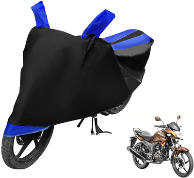 Auto Hub Two Wheeler Cover for Hero(Hunk, Black, Blue)
