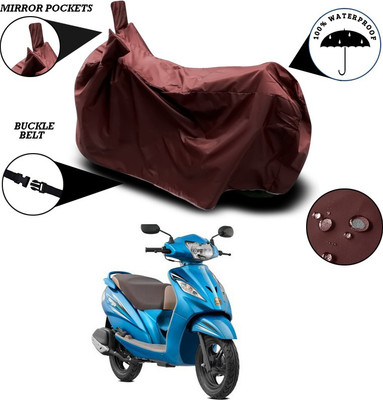 ANTHUB Waterproof Two Wheeler Cover for TVS(Wego, Maroon)