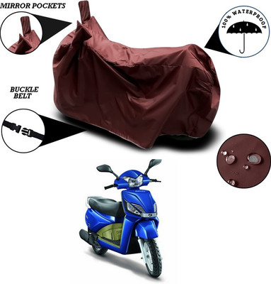 SEBONGO Waterproof Two Wheeler Cover for Mahindra(Gusto, Maroon)