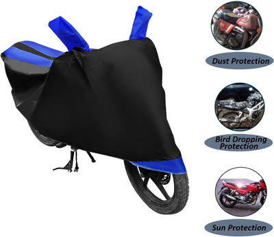 MOCKHE Two Wheeler Cover for Honda(Activa 6G, Black, Blue)