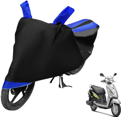 Auto Hub Two Wheeler Cover for Suzuki(Swish, Black, Blue)