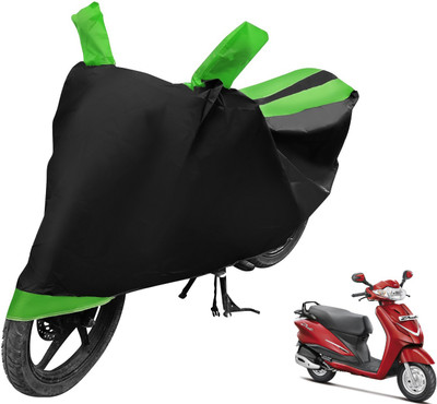 MOCKHE Two Wheeler Cover for Hero(Duet, Black, Green)