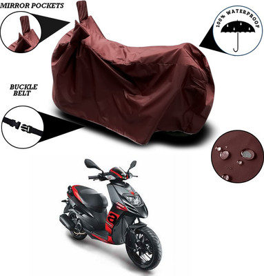 ANTHUB Waterproof Two Wheeler Cover for Aprilia(SR 150, Maroon)