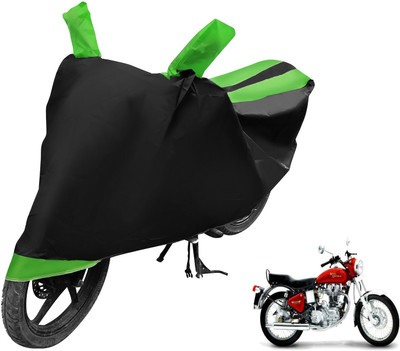Auto Hub Two Wheeler Cover for Royal Enfield(Electra 5S, Black, Green)