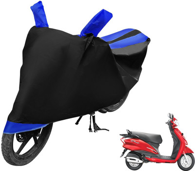 Auto Hub Two Wheeler Cover for Hero(Moto Corp Duet, Black, Blue)