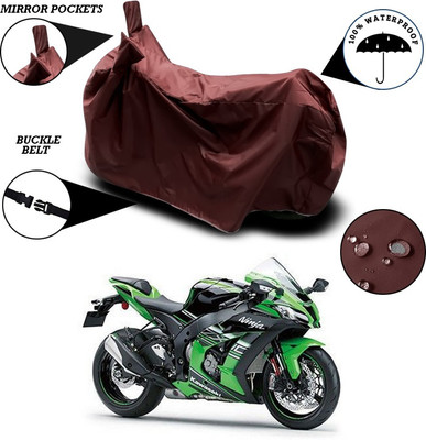 ANTHUB Waterproof Two Wheeler Cover for Kawasaki(Ninja ZX 10R, Maroon)