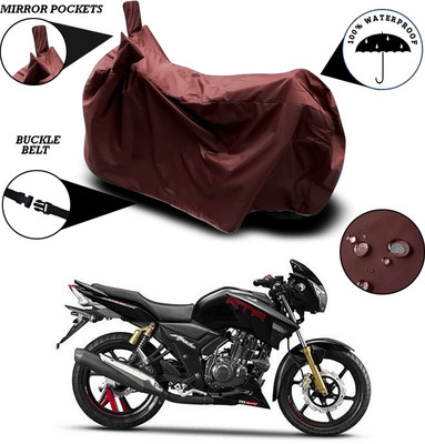 ANTHUB Waterproof Two Wheeler Cover for TVS(Apache RTR 180, Maroon)