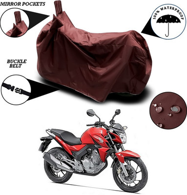 ANTHUB Waterproof Two Wheeler Cover for Honda(CB Twister, Maroon)