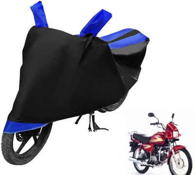 Auto Hub Two Wheeler Cover for Hero(Splendor, Black, Blue)