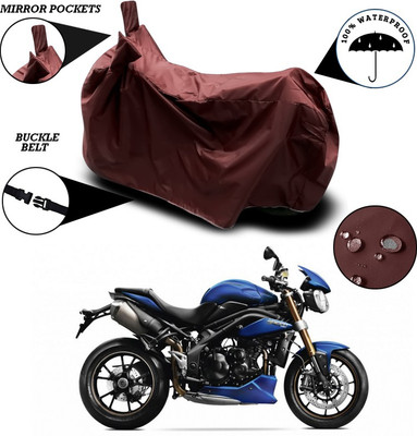 ANTHUB Waterproof Two Wheeler Cover for Triumph(Maroon)