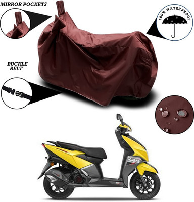 ANTHUB Waterproof Two Wheeler Cover for TVS(Ntorq 125, Maroon)