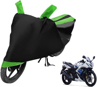 Auto Hub Two Wheeler Cover for Yamaha(YZF R15 S, Black, Green)