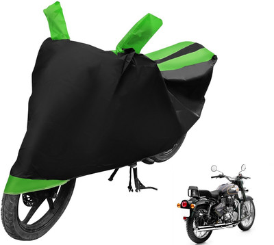 MOCKHE Two Wheeler Cover for Royal Enfield(Bullet 500, Black, Green)