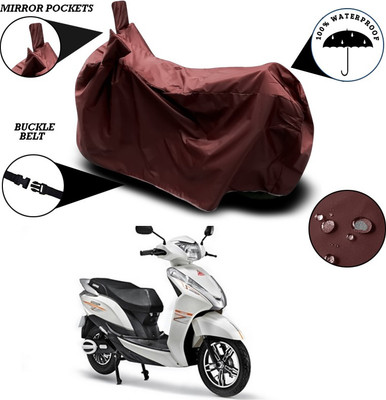 ANTHUB Waterproof Two Wheeler Cover for Ampere(Magnus, Maroon)