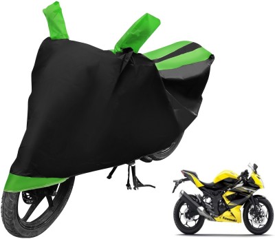 Auto Hub Two Wheeler Cover for Kawasaki(Ninja, Black, Green)