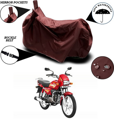 ANTHUB Waterproof Two Wheeler Cover for Hero(Splendor I Smart, Maroon)