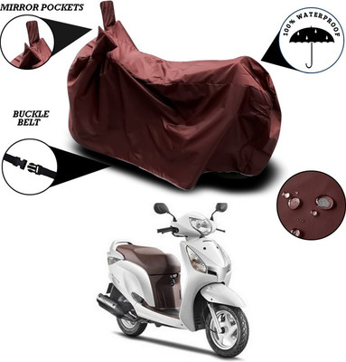 ANTHUB Waterproof Two Wheeler Cover for Honda(Aviator, Maroon)