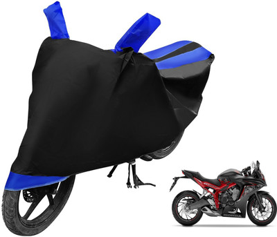 Auto Hub Two Wheeler Cover for Honda(CBR 650F, Black, Blue)