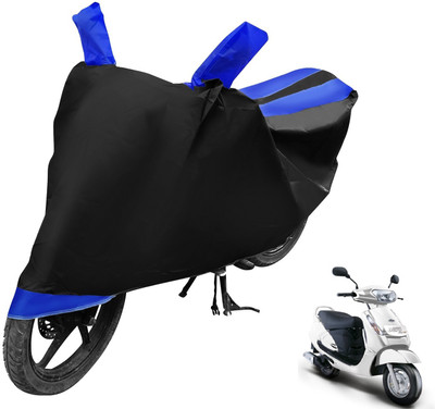 MOCKHE Two Wheeler Cover for Mahindra(Duro 125, Black, Blue)