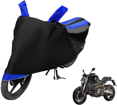 Auto Hub Two Wheeler Cover for Ducati(Monster 821, Black, Blue)