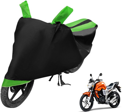 Auto Hub Two Wheeler Cover for Yamaha(FZ16, Black, Green)
