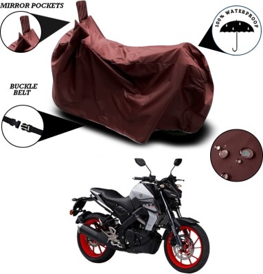 ANTHUB Waterproof Two Wheeler Cover for Yamaha(MT 15, Maroon)