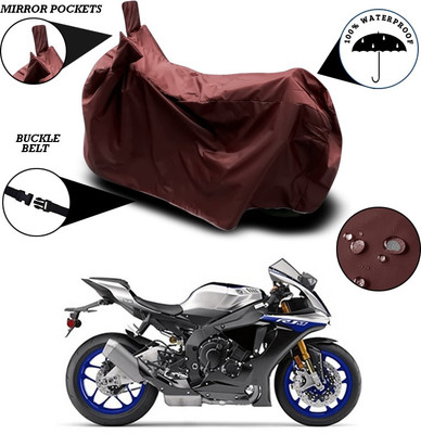ANTHUB Waterproof Two Wheeler Cover for Yamaha(YZF R1M, Maroon)
