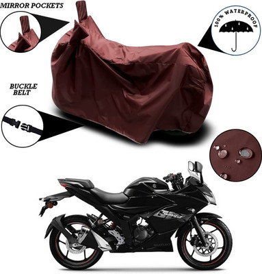 ANTHUB Waterproof Two Wheeler Cover for Suzuki(Gixxer SF, Maroon)