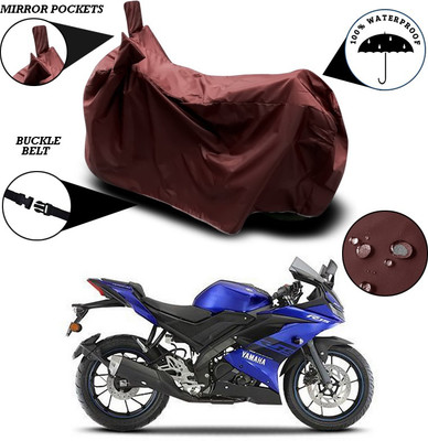 SEBONGO Waterproof Two Wheeler Cover for Yamaha(R15 V3, Maroon)