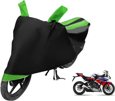 MOCKHE Two Wheeler Cover for Honda(CBR 1000RR, Black, Green)