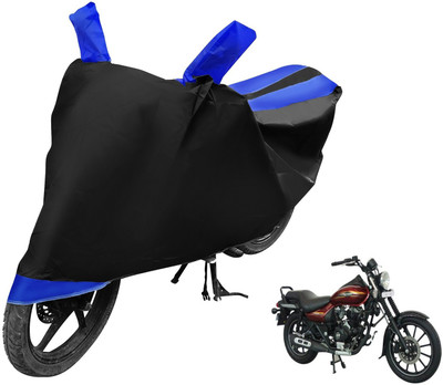 MOCKHE Two Wheeler Cover for Bajaj(Avenger 150 Street, Black, Blue)