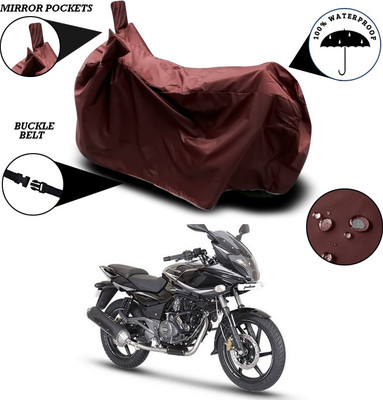 SEBONGO Waterproof Two Wheeler Cover for Bajaj(Pulsar 220 DTS-i, Maroon)