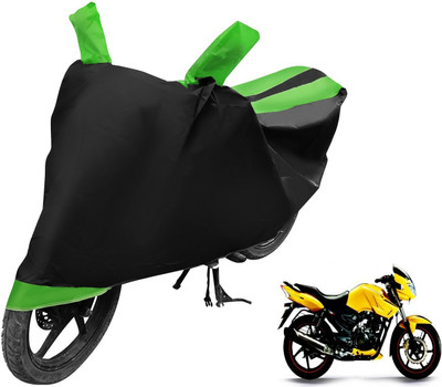 MOCKHE Two Wheeler Cover for TVS(Apache, Black, Green)