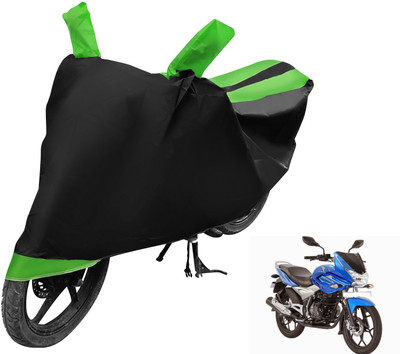 Auto Hub Two Wheeler Cover for Bajaj(Discover 150 f, Black, Green)